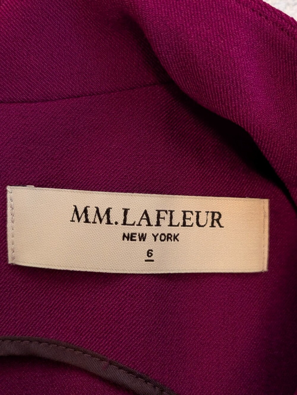 MM Lafleur Sleeveless Plum Sheath Dress, size 6 - Picture 3 of 5